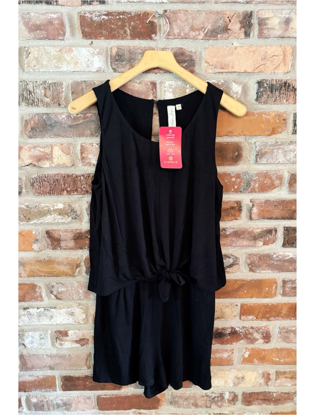 Evereve Allison Joy Black Gabby Knit Romper NWT, M